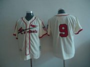 Wholesale Cheap Mitchell And Ness Cardinals #9 Roger Maris Cream Throwback Stitched MLB Jersey