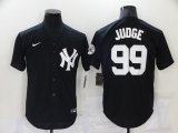 Wholesale Cheap Men's New York Yankees #99 Aaron Judge Black Stitched MLB Nike Cool Base Throwback Jersey