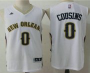 Wholesale Cheap Men's New Orleans Pelicans #0 DeMarcus Cousins White Stitched NBA Revolution 30 Swingman Jersey