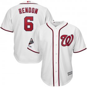 Wholesale Cheap Washington Nationals #6 Anthony Rendon Majestic 2019 World Series Champions Home Official Cool Base Bar Patch Player Jersey White