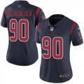 Wholesale Cheap Nike Texans #90 Ross Blacklock Navy Blue Women's Stitched NFL Limited Rush Jersey