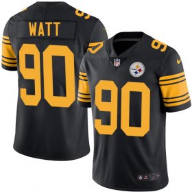 Wholesale Cheap Nike Steelers #90 T. J. Watt Black Men\'s Stitched NFL Limited Rush Jersey