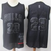Wholesale Cheap Bulls #23 Michael Jordan Black Basketball MVP Swingman Jersey
