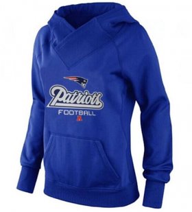 Wholesale Cheap Women\'s New England Patriots Big & Tall Critical Victory Pullover Hoodie Blue