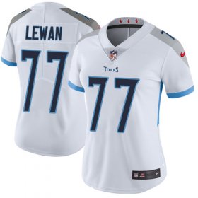 Wholesale Cheap Nike Titans #77 Taylor Lewan White Women\'s Stitched NFL Vapor Untouchable Limited Jersey