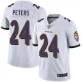 Wholesale Cheap Nike Ravens #24 Marcus Peters White Men's Stitched NFL Vapor Untouchable Limited Jersey