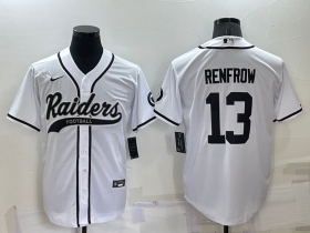 Wholesale Men\'s Las Vegas Raiders #13 Hunter Renfrow White Stitched MLB Cool Base Nike Baseball Jersey