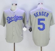 Wholesale Cheap Dodgers #5 Corey Seager Grey New Cool Base Stitched MLB Jersey
