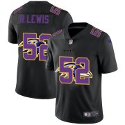 Wholesale Cheap Baltimore Ravens #52 Ray Lewis Men's Nike Team Logo Dual Overlap Limited NFL Jersey Black