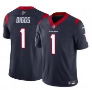 Cheap Men's Houston Texans #1 Stefon Diggs Navy 2024 F.U.S.E Vapor Untouchable Limited Football Stitched Jersey