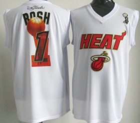 Wholesale Cheap Miami Heat #1 Chris Bosh 2012 NBA Champions White Jersey