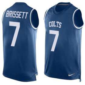 Wholesale Cheap Nike Colts #7 Jacoby Brissett Royal Blue Team Color Men\'s Stitched NFL Limited Tank Top Jersey