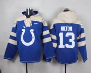 Wholesale Cheap Nike Colts #13 T.Y. Hilton Royal Blue Player Pullover NFL Hoodie