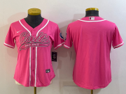 Wholesale Cheap Women's Indianapolis Colts Blank Pink With Patch Cool Base Stitched Baseball Jersey