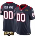 Cheap Men's Houston Texans Active Player Custom Navy 2023 F.U.S.E. AFC South Champions Patch Vapor Limited Football Stitched Jersey