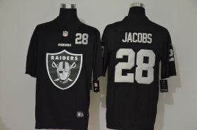 Wholesale Cheap Men\'s Las Vegas Raiders #28 Josh Jacobs Black 2020 Big Logo Number Vapor Untouchable Stitched NFL Nike Fashion Limited Jersey