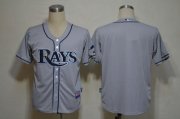 Wholesale Cheap Rays Blank Grey Cool Base Stitched MLB Jersey