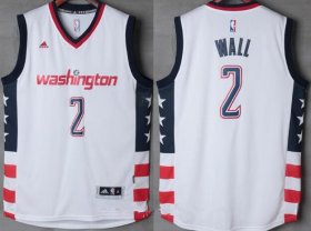 Wholesale Cheap Men\'s Washington Wizards #2 John Wall White Stitched NBA 2016-17 Adidas Revolution 30 Swingman Jersey