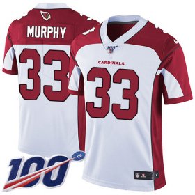 Wholesale Cheap Nike Cardinals #33 Byron Murphy White Men\'s Stitched NFL 100th Season Vapor Limited Jersey