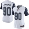 Wholesale Cheap Nike Cowboys #90 Demarcus Lawrence White Women's Stitched NFL Limited Rush Jersey