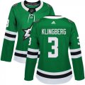 Wholesale Cheap Adidas Stars #3 John Klingberg Green Home Authentic Women's Stitched NHL Jersey