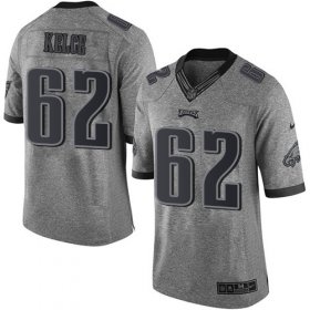 Wholesale Cheap Nike Eagles #62 Jason Kelce Gray Men\'s Stitched NFL Limited Gridiron Gray Jersey