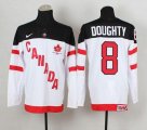 Wholesale Cheap Olympic CA. #8 Drew Doughty White 100th Anniversary Stitched NHL Jersey