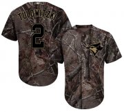 Wholesale Cheap Blue Jays #2 Troy Tulowitzki Camo Realtree Collection Cool Base Stitched MLB Jersey