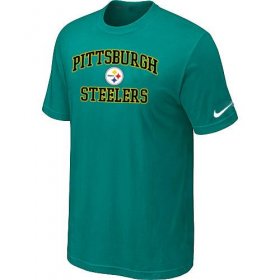 Wholesale Cheap Nike NFL Pittsburgh Steelers Heart & Soul NFL T-Shirt Teal Green