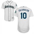 Wholesale Cheap Mariners #10 Edwin Encarnacion White Flexbase Authentic Collection Stitched MLB Jersey