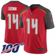 Wholesale Cheap Nike Buccaneers #14 Chris Godwin Red Team Color Men's Stitched NFL 100th Season Vapor Untouchable Limited Jersey