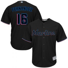 Wholesale Cheap Marlins #16 Jose Fernandez Black Cool Base Stitched Youth MLB Jersey