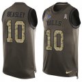 Wholesale Cheap Nike Bills #10 Cole Beasley Green Men's Stitched NFL Limited Salute To Service Tank Top Jersey
