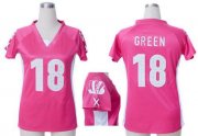 Wholesale Cheap Nike Bengals #18 A.J. Green Pink Draft Him Name & Number Top Women's Stitched NFL Elite Jersey
