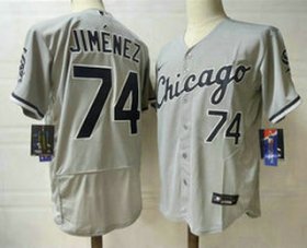 Wholesale Cheap Men\'s Chicago White Sox #74 Eloy Jimenez Grey Stitched MLB Flex Base Nike Jersey