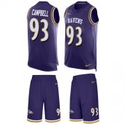 Wholesale Cheap Nike Ravens #93 Calais Campbell Purple Team Color Men's Stitched NFL Limited Tank Top Suit Jersey