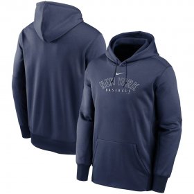 Wholesale Cheap New York Yankees Nike Outline Wordmark Fleece Performance Pullover Hoodie Navy