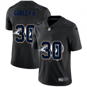 Wholesale Cheap Los Angeles Rams #30 Todd Gurley II Men\'s Nike Team Logo Dual Overlap Limited NFL Jersey Black