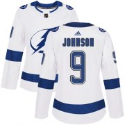 Wholesale Cheap Adidas Lightning #9 Tyler Johnson White Road Authentic Women's Stitched NHL Jersey