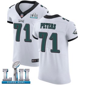 Wholesale Cheap Nike Eagles #71 Jason Peters White Super Bowl LII Men\'s Stitched NFL Vapor Untouchable Elite Jersey
