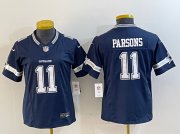 Cheap Women's Dallas Cowboys #11 Micah Parsons Navy 2023 F.U.S.E. Limited Stitched Jersey(Run Small)