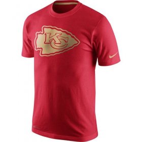 Wholesale Cheap Men\'s Kansas City Chiefs Nike Red Championship Drive Gold Collection Performance T-Shirt