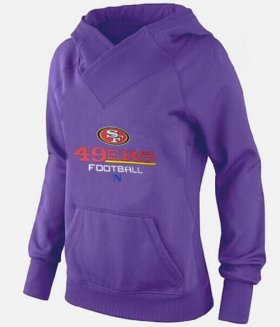 Wholesale Cheap Women\'s San Francisco 49ers Big & Tall Critical Victory Pullover Hoodie Purple