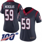 Wholesale Cheap Nike Texans #59 Whitney Mercilus Navy Blue Team Color Women's Stitched NFL 100th Season Vapor Limited Jersey