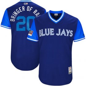 Wholesale Cheap Blue Jays #20 Josh Donaldson Light Blue \"Bringer of Rain\" Players Weekend Authentic Stitched MLB Jersey