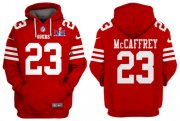 Cheap Men's San Francisco 49ers #23 Christian McCaffrey Red Super Bowl LVIII Alternate Pullover Hoodie
