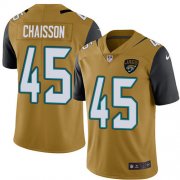 Wholesale Cheap Nike Jaguars #45 K'Lavon Chaisson Gold Men's Stitched NFL Limited Rush Jersey