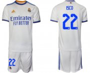 Wholesale Cheap Men 2021-2022 Club Real Madrid home white 22 Soccer Jerseys