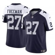 Cheap Youth Dallas Cowboys #27 Royce Freeman Navy White 2023 F.U.S.E. Thanksgiving Vapor Untouchable Limited Stitched Football Jersey
