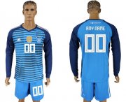 Wholesale Cheap Germany Personalized Blue Long Sleeves Soccer Country Jersey